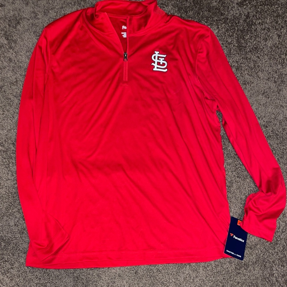 St. Louis Cardinals Red Pullover Quarter-Zip